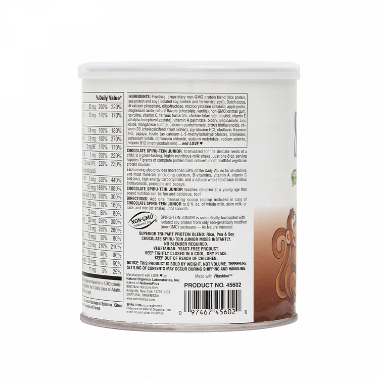 Nature's Plus Spiru-Tein Junior Χωρίς Γλουτένη με Γεύση Σοκολάτα 495gr