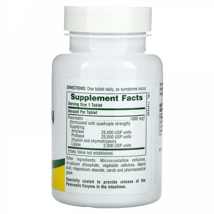 Nature''s Plus Pancreatin 1000mg 60Tabs