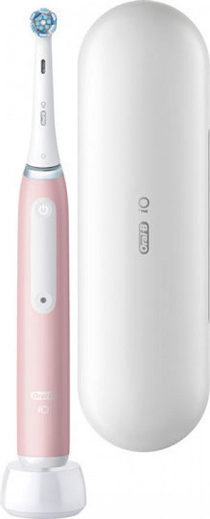 Oral-B iO Series 3 Ηλεκτρική Οδοντόβουρτσα με Αισθητήρα Πίεσης και Θήκη Ταξιδίου Ροζ
