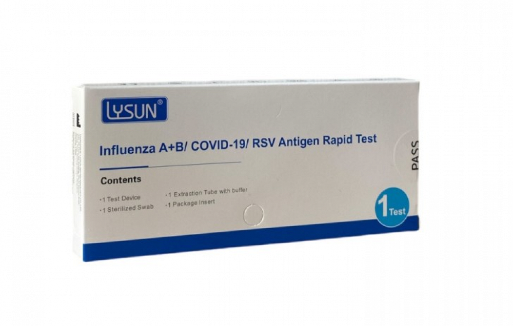 Rapid Test SARS-COV-2 & Influenza A/B & RSV Antigen Combo Αυτοδιαγνωστικό Τεστ Ταχείας Ανίχνευσης Αντιγόνων Covid-19 ,Γρίπης & RSV