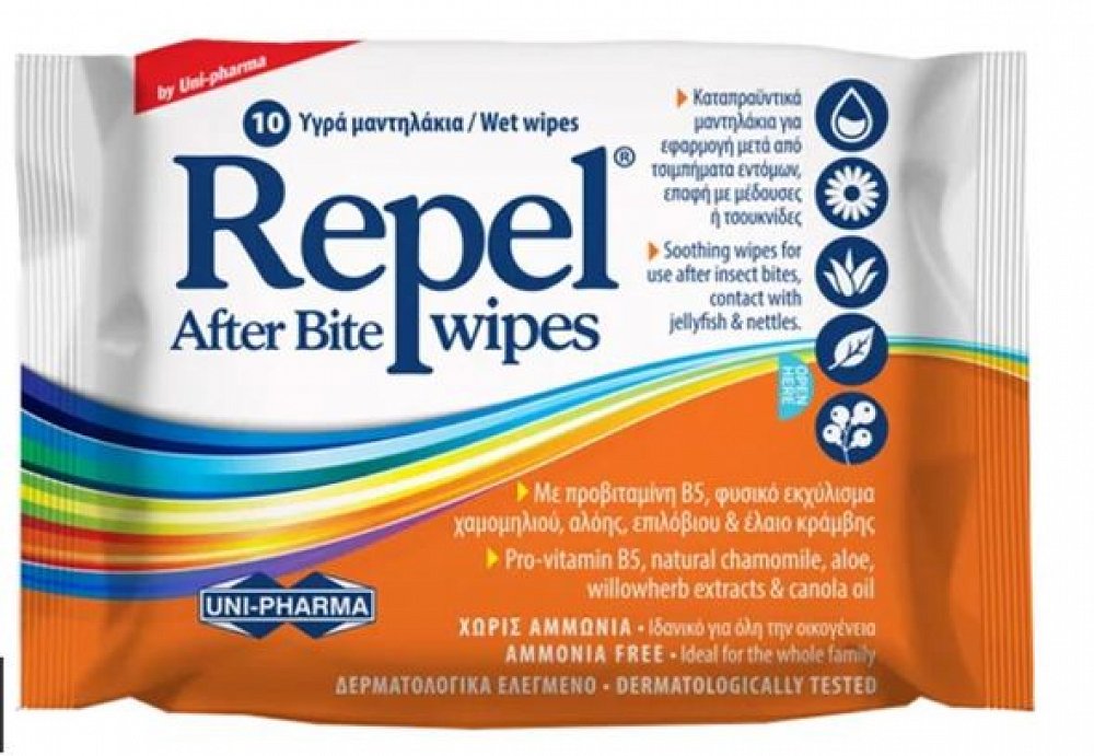 Repel After Bite Wipes 10 τεμ