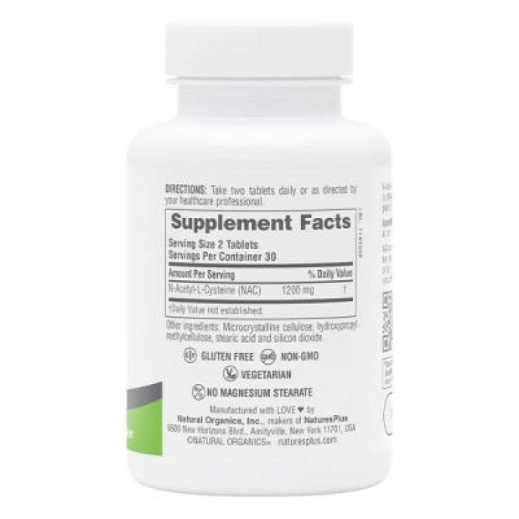 Nature's Plus Nac 1200mg 60 ταμπλέτες