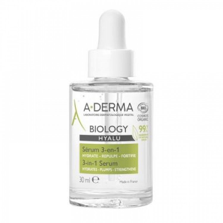 A-Derma Biology Hyalu Organic 3in1 Ενυδατικό Serum Προσώπου 30ml