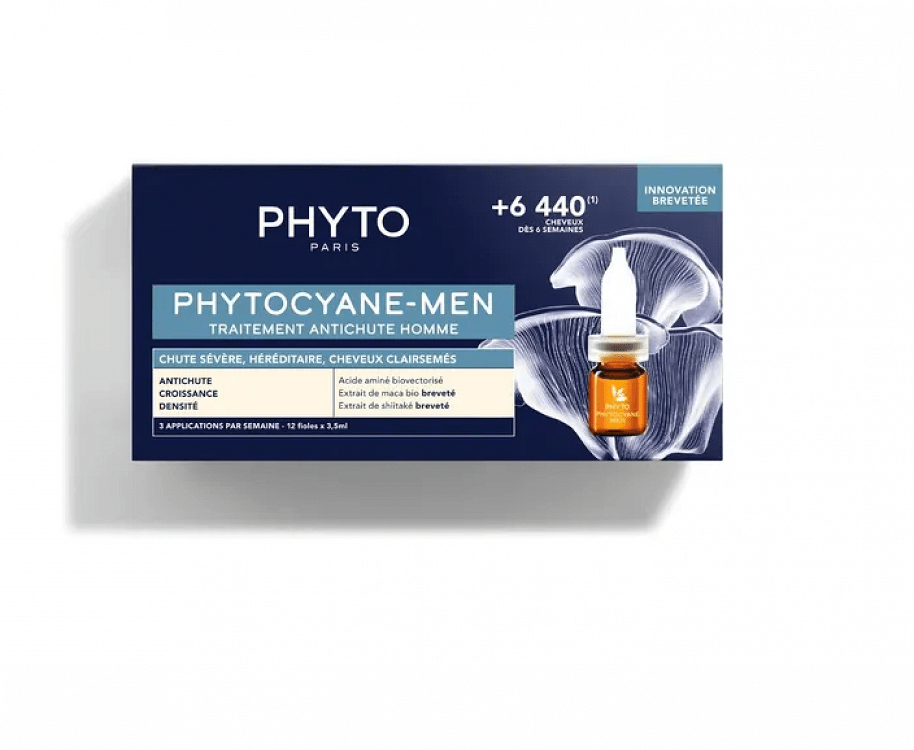 Phyto Phytocyane Traitement Anti-Chute Αμπούλες Μαλλιών κατά της Τριχόπτωσης για Άνδρες 12x5ml