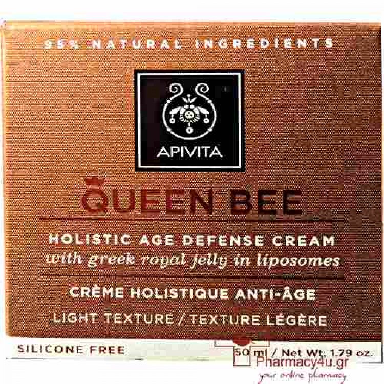 Apivita Queen Bee Light Texture - Κρέμα Ημέρας Ολιστικής Αντιγήρανσης Ελαφριάς Μορφής, 50ml