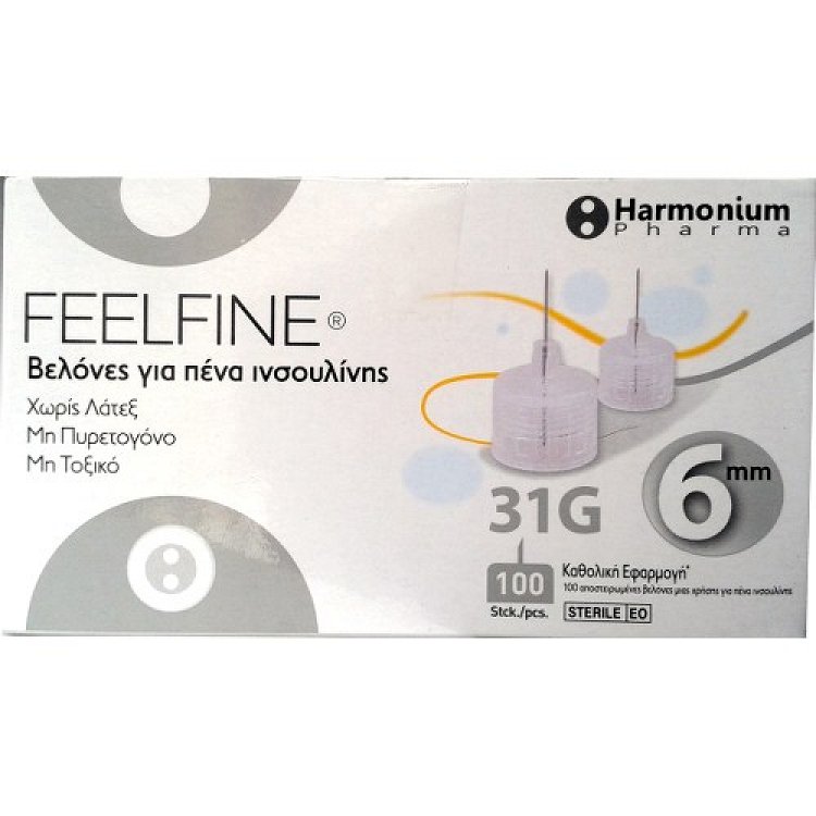 Harmonium-pharma, Βελόνες Feelfine 31G X 6mm, 100Τμχ