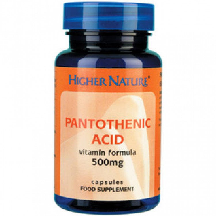 Higher Nature Pantothenic Acid 500Mg 60VTabs
