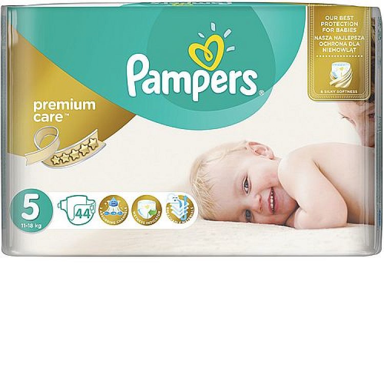 Pampers Premium Care Πάνες No 5 (Junior:11-18Kg) 44τμχ