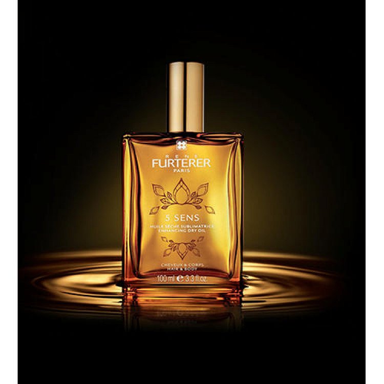 Rene Furterer 5 Sens Huile Seche Sublimatrice - Ξηρό Έλαιο Λάμψης, για μαλλιά & σώμα 100ml