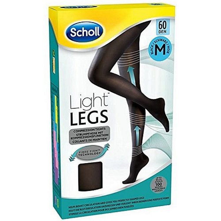 Scholl Light Legs Καλσόν Διαβαθμισμένης Συμπίεσης 60Den Black Medium 1ζευγάρι