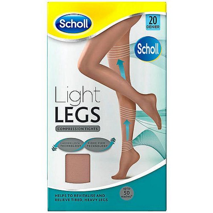 Scholl Light Legs Καλσόν Διαβαθμισμένης Συμπίεσης 20Den Beige Medium 1ζευγάρι