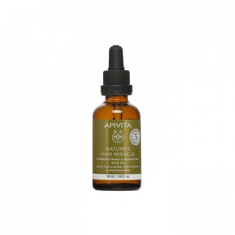 Apivita Nature’s Hair Miracle Λάδι Ενδυνάμωσης & Τόνωσης Μαλλιών Με Πρόπολη & 5 Αιθ.Έλαια 50ml