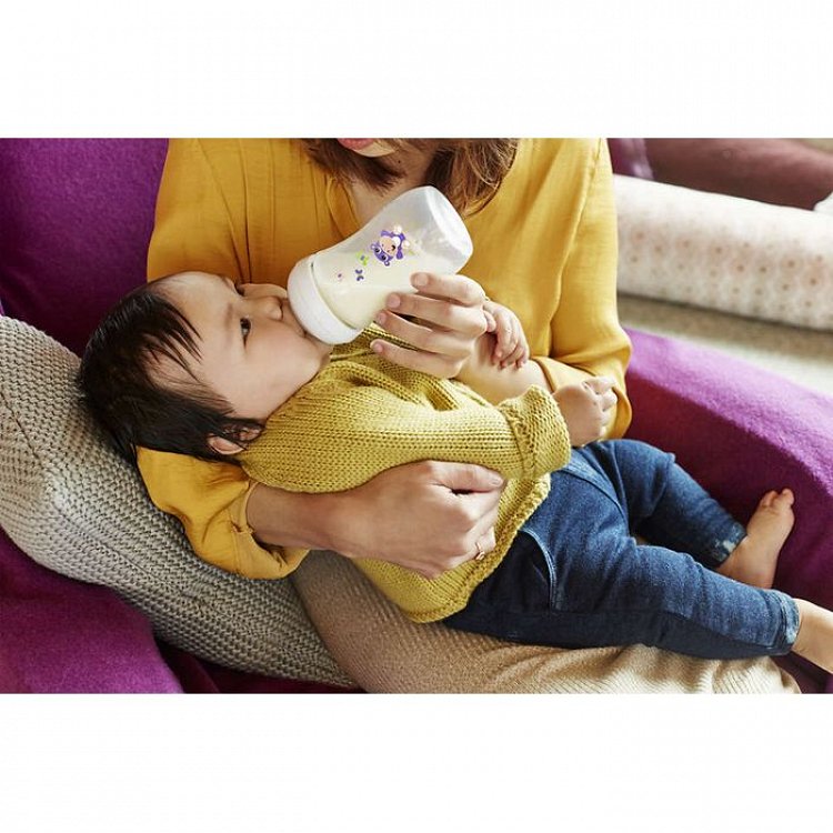 Avent Natural SCF070/22 Μπιμπερό Πολυπροπυλένιου με Θηλή Σιλικόνης Ιπποπόταμος 1m+, 260ml