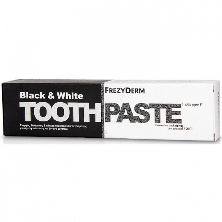 Frezyderm Black & Polish Οδοντόκρεμα με Ενεργό Άνθρακα για Λεύκανση 75ml