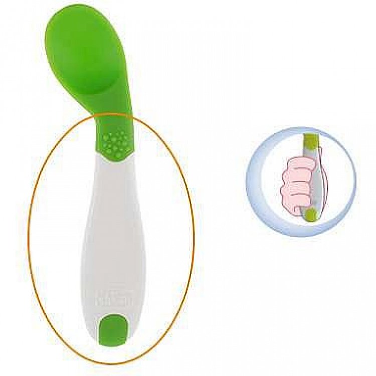 Chicco Baby's First Spoon, Πλαστικό Κουταλάκι Πράσινο 8m+, 1Τμχ