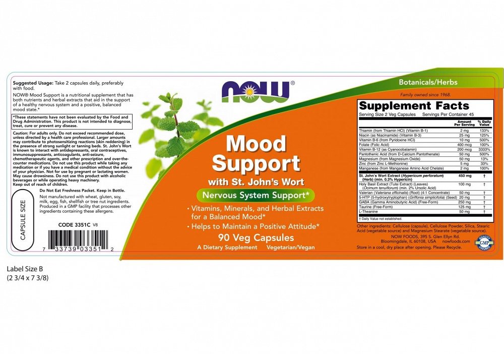 Now Mood Support, 90V.Caps
