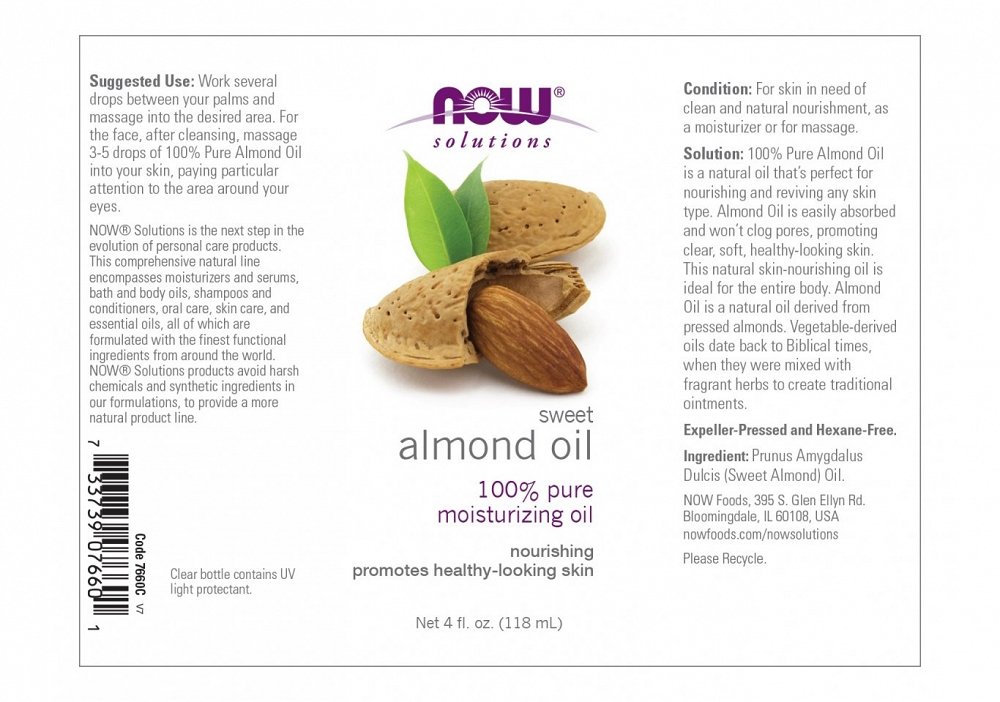 Now Sweet Almond Oil - Έλαιο Αμυγδάλου, 118ml