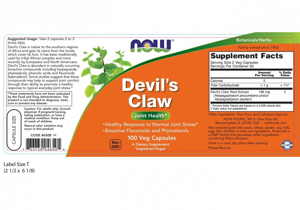 Now Devil's Claw, 100Caps