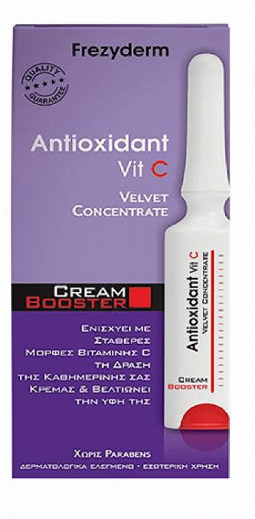 Frezyderm Antioxidant Vit C Velvet Concentrate Αντιγηραντικό Booster Προσώπου με Βιταμίνη C για Αποτοξίνωση 5ml