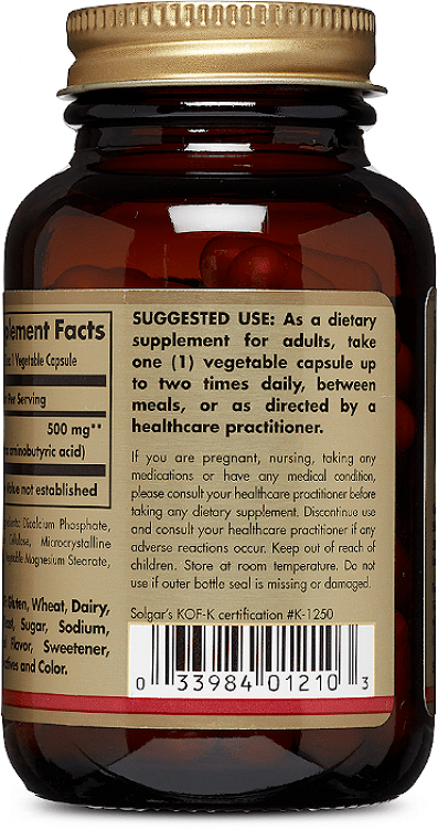 Solgar Gaba 500mg 50 φυτικές κάψουλες