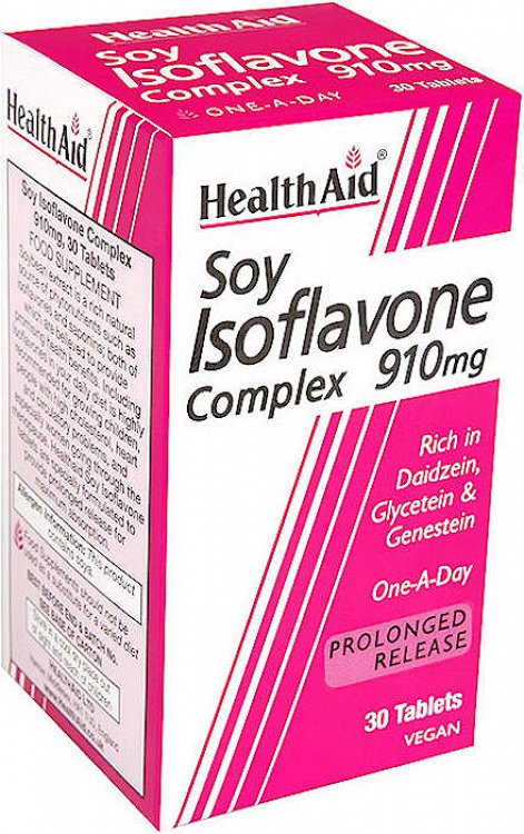 Health Aid Soy Isoflavone Complex - Ισοφλαβόνες Σόγιας 910mg, 30Tabs