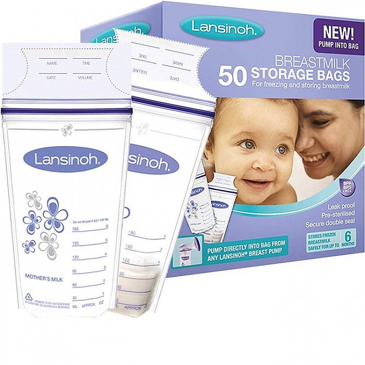 Lansinoh Breast Milk Storage Bags - Σακουλάκια Φύλαξης Μητρικού Γάλακτος, 50Τμχ