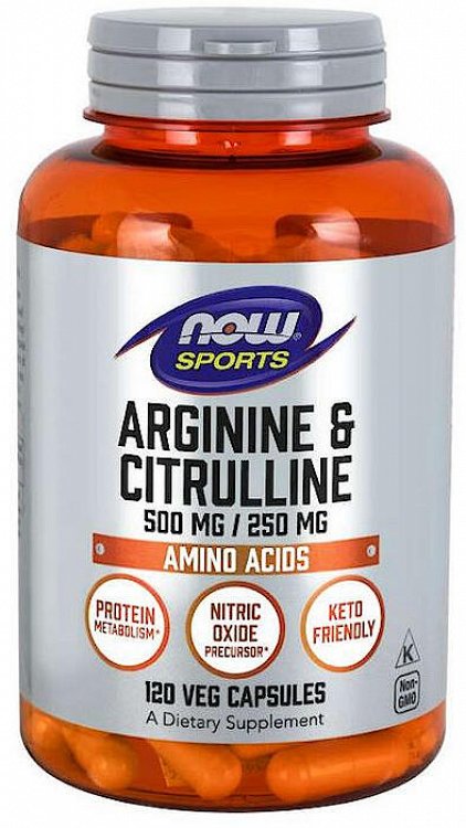 Now Arginine & Citrulline 500 mg / 250 mg, 120caps