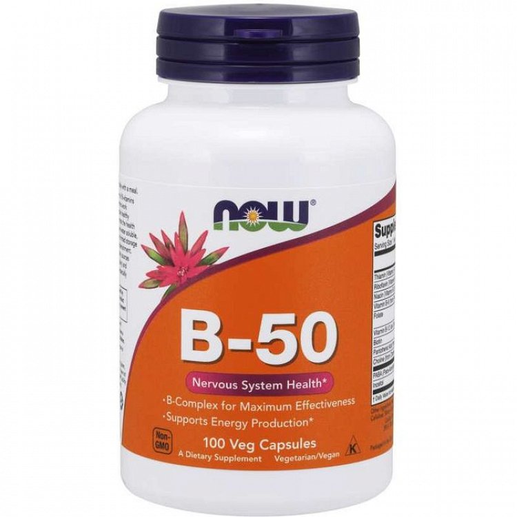 Now Vitamin B-50 mg, 100Caps