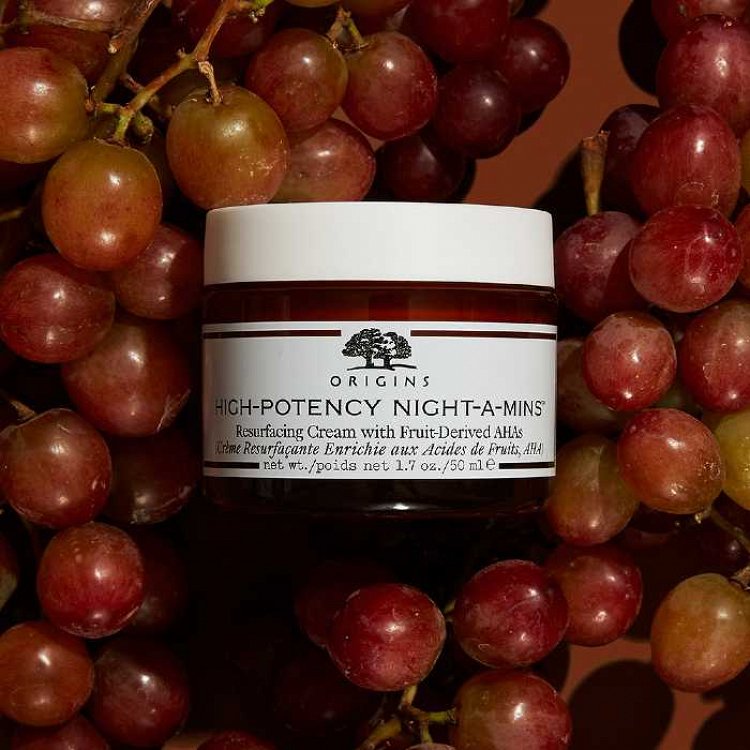 Origins High-Potency Night-A-Mins Resurfacing Cream with Fruit-Derived AHAs, 50ml