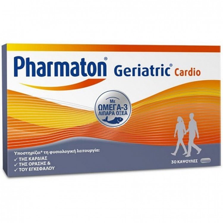 Pharmaton Geriatric Cardio Κάψουλες Πολυβιταμίνη με Ωμέγα-3 Λιπαρά Οξέα 30 κάψουλες