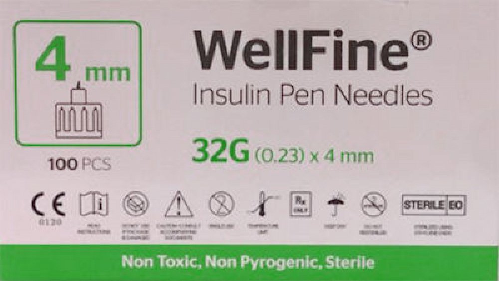 Harmonium-pharma, Βελόνες Wellfine 32G X 4mm, 100Τμχ
