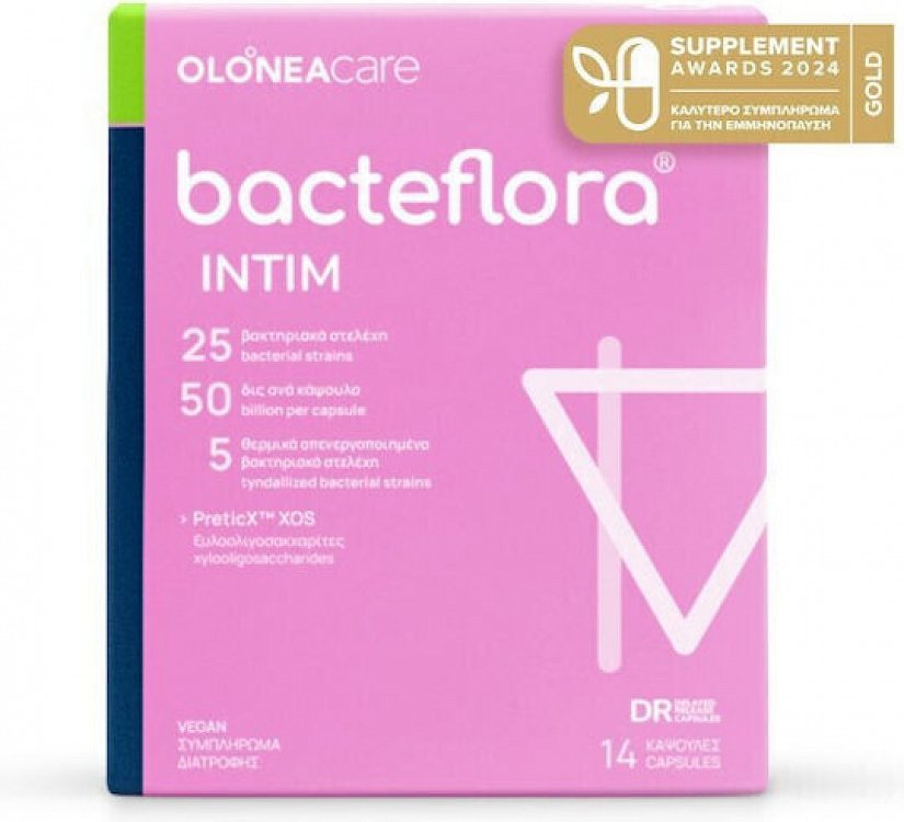 Olonea BacteFlora Intim με Προβιοτικά και Πρεβιοτικά 14 φυτικές κάψουλες