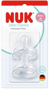 Nuk First Choice+ Θηλή Σιλικόνης Μέγεθος 2 (6 μηνών και άνω) 2τμχ