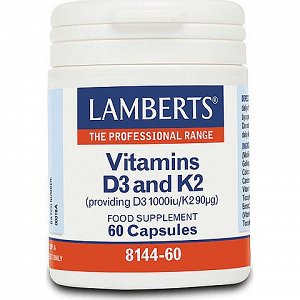Lamberts Vitamin D3 1000iu & K2 90µg 60Caps