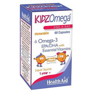 Health Aid KidzOmega One A Day Chewable Omega 3 Ιχθυέλαιο Κατάλληλο για Παιδιά 60 μασώμενες ταμπλέτες 