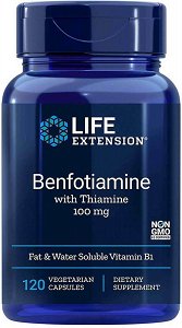 Life Extension Benfotiamine With Thiamine 100mg (Αντιοξειδωτικό-Μείωση Γλυκοζυλίωσης) 120caps