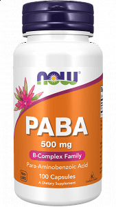 Now Foods PABA 500mg 100 κάψουλες