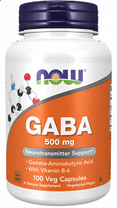 Now Foods Gaba 500mg + B-6 100 Κάψουλες