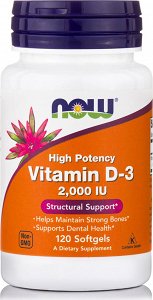 Now Foods Vitamin D-3 2000 IU 120 μαλακές κάψουλες