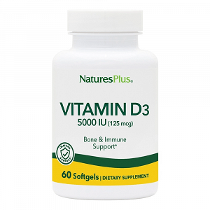 Nature's Plus Vitamin D3 5000iu 125mcg 90 μαλακές κάψουλες
