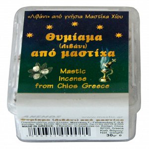 Anemos Θυμίαμα (λιβάνι) από φυσική Μαστίχα Χίου. Σε πλαστικό κουτί 30g