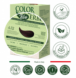 Color Erbe 4.52 Φυτική Βαφή Μαλλιών  Καστανό Δαμασκηνί (πρώην No 31)