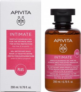 Apivita Intimate Plus – Απαλό Gel Καθαρισμού Για Την Ευαίσθητη Περιοχή για Επιπλέον Προστασία με Tea Tree & Πρόπολη 200ml