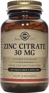 Solgar Zinc Citrate 30mg 100 κάψουλες