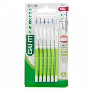 Gum Bi-Direction Μεσοδόντια Βουρτσάκια 0.7mm 6τμχ
