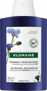 Klorane σαμπουάν με κενταυρίδα για ασημένιες ανταύγειες λευκά ή γκρίζα μαλλιά 200ml