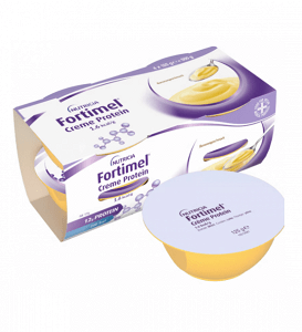 Nutricia Creme Protein Ειδικό Συμπλήρωμα Διατροφής 4 x 125gr Μπανάνα