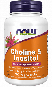 Now Foods Choline & Inositol 500mg Συμπλήρωμα για το Άγχος 100 κάψουλες