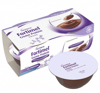 Nutricia Fortimel Creme Protein Ειδικό Συμπλήρωμα Διατροφής 4 x 125gr Σοκολάτα