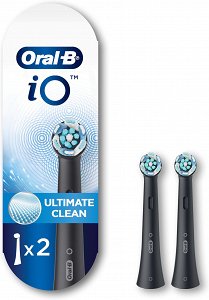 Oral-B iO Ultimate Clean Ανταλλακτικές Κεφαλές για Ηλεκτρική Οδοντόβουρτσα Black 2τμχ